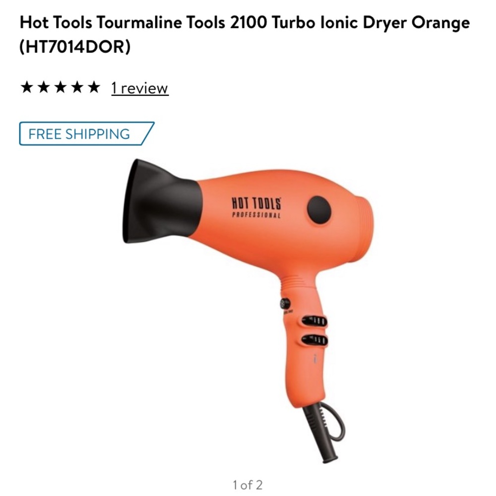 Hot Tools Tourmaline 2100 Turbo Ionic Dryer Orange